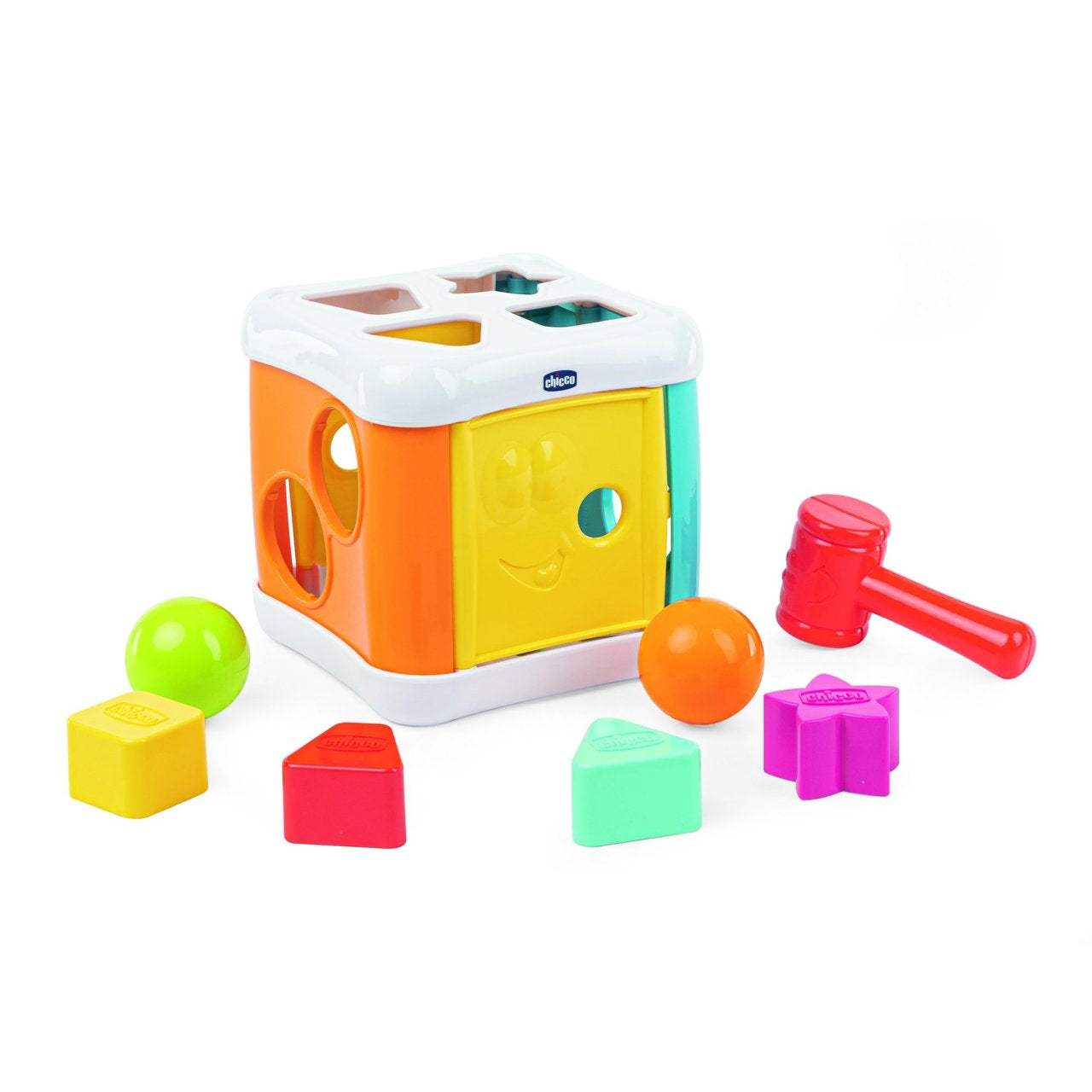 Cube à Formes 2 en 1 – Chicco - Chicco - Jouets Sensoriels pour bébé Maroc -www.babyboss.ma