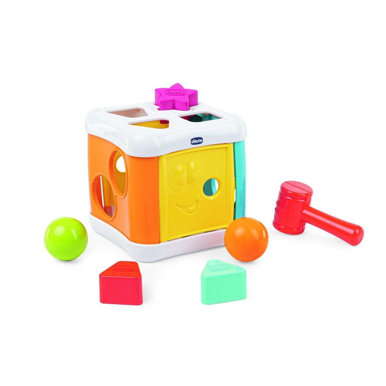 Cube à Formes 2 en 1 – Chicco - Chicco - Jouets Sensoriels pour bébé Maroc -www.babyboss.ma