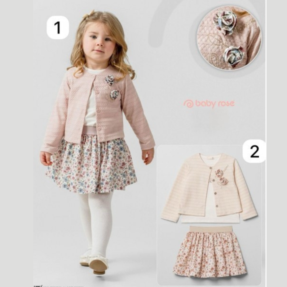 Ensemble 3 pièces - Veysi Bebe - Vêtements Filles pour bébé Maroc -www.babyboss.ma