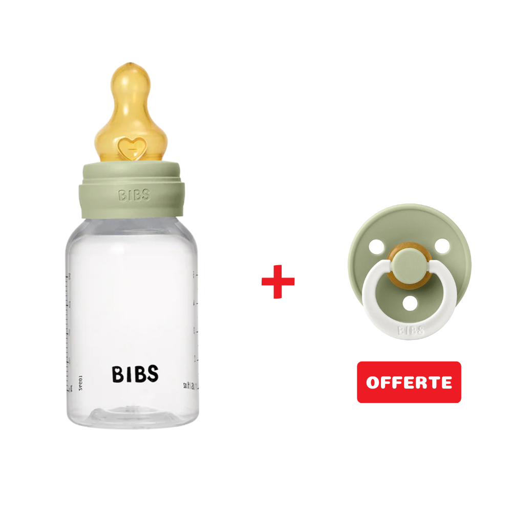 Biberon sans BPA 150ml avec tétine en latex Débit lent - Sage