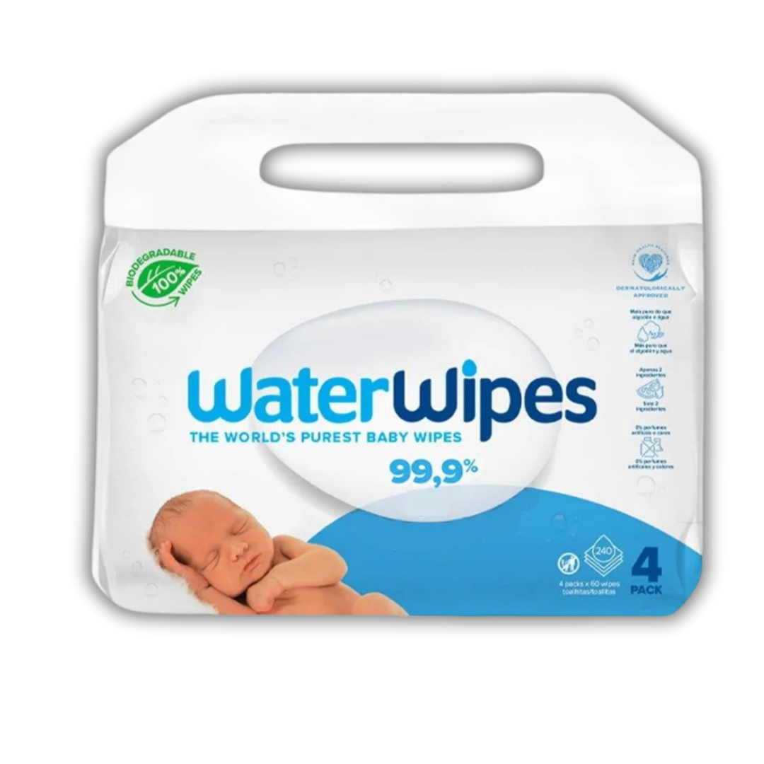 Lingettes Bébé WaterWipes Value Pack 4x60