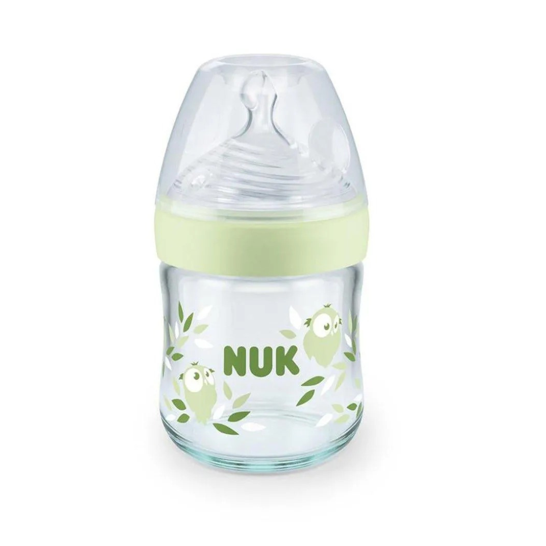 Biberon En Verre Nature Sens 120ml NUK - Vert