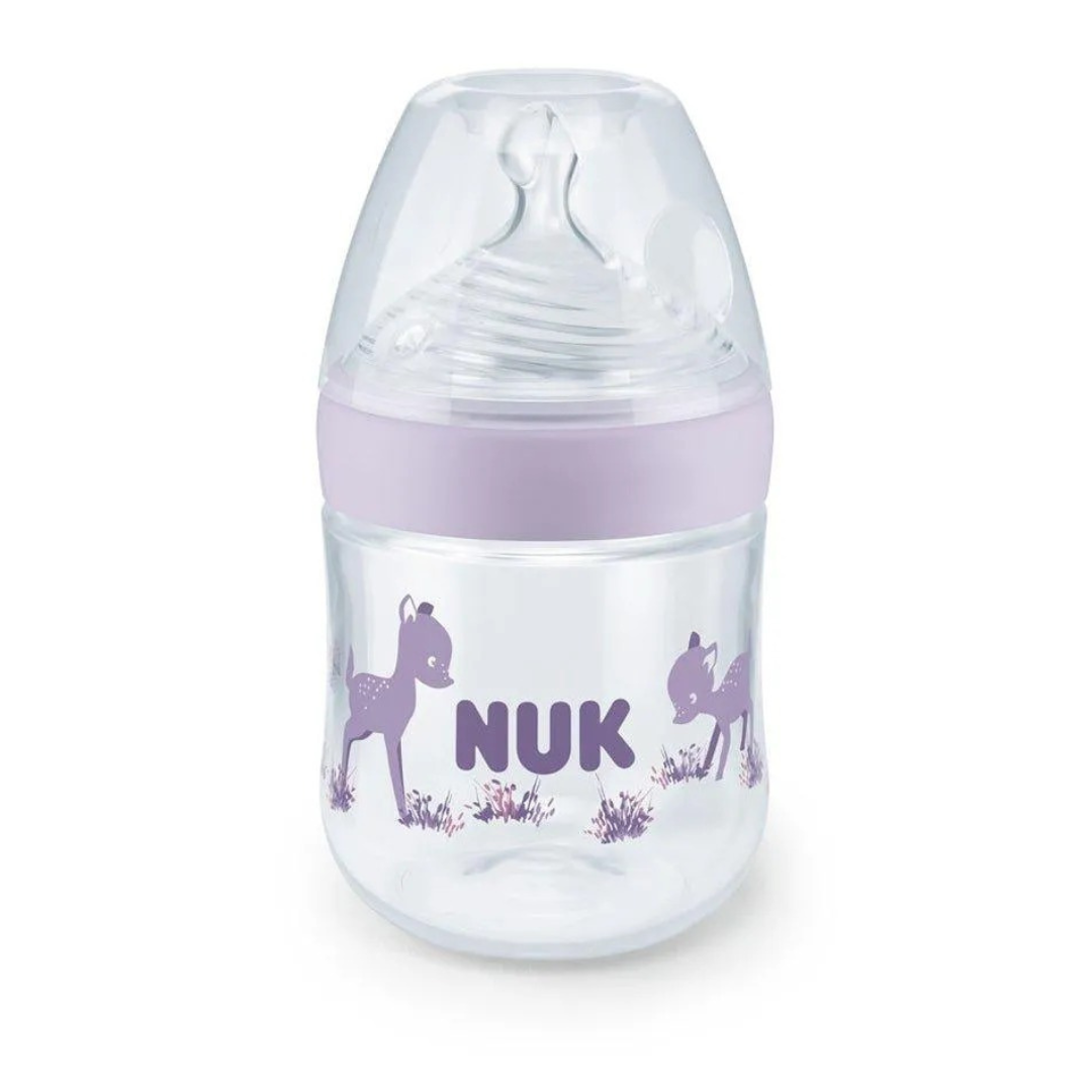 Biberon En Verre Nature Sens 120ml NUK - Mauve