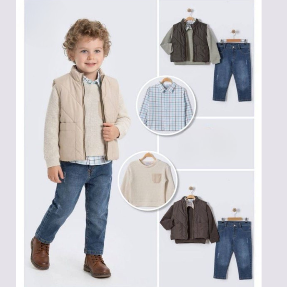 Ensemble 4 pièces - Veysi Bebe - Vêtements Enfants pour bébé Maroc -www.babyboss.ma