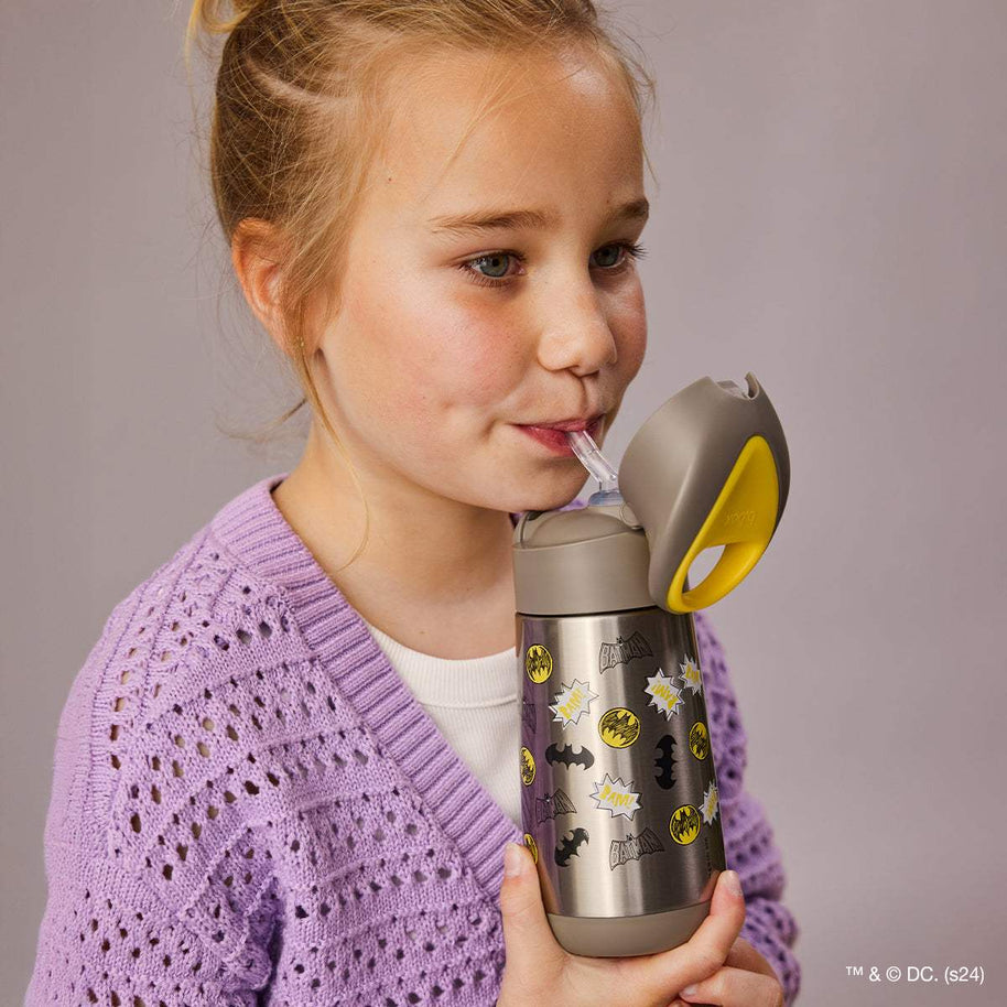 Gourde Isotherme 350ml – Batman by b.box 🦇 - BBOX USA - Batman Insulated Water Bottle pour bébé Maroc -www.babyboss.ma