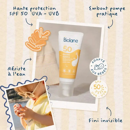 Biolane Crème solaire SPF50 Visage & Corps 50ml