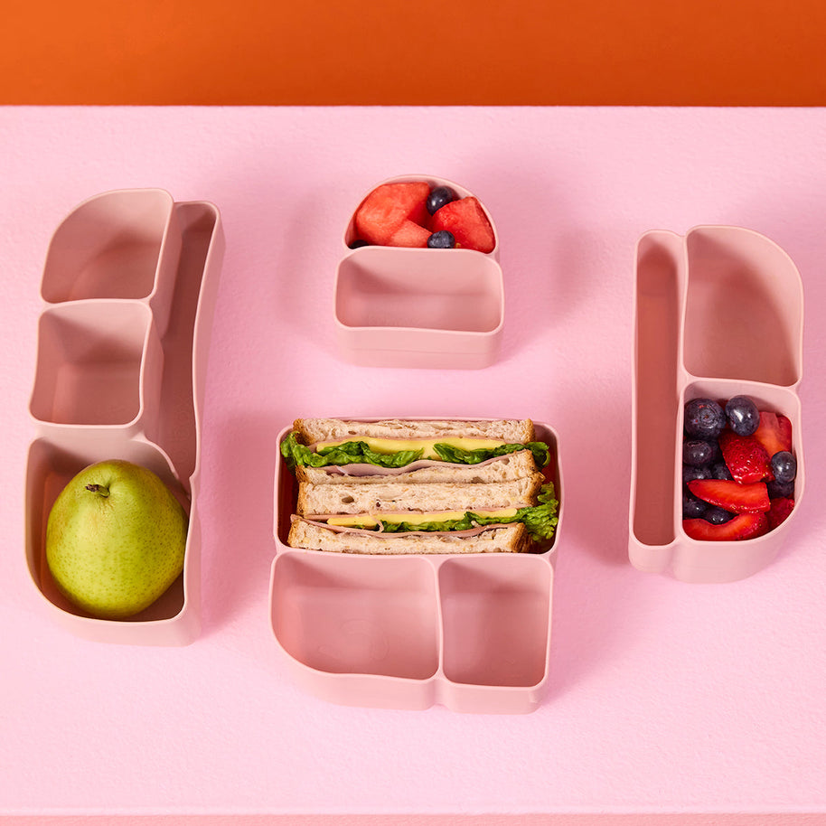 silicone bento tray - mini lunchbox - berry