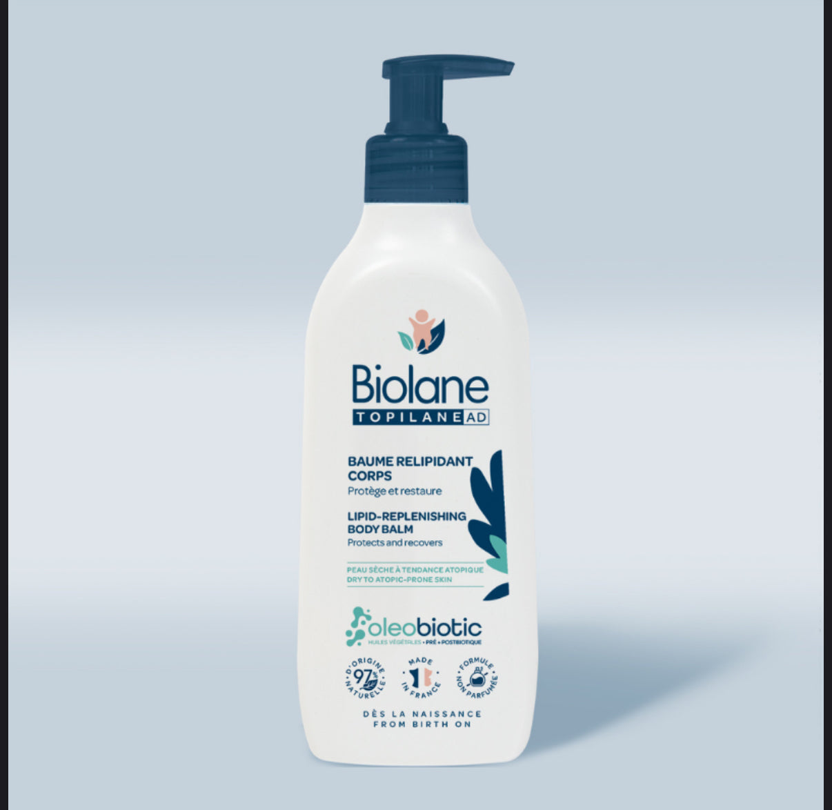 BIOLANE – Topilane AD Baume Relipidant Corps 350ml – Peaux Très Sèches et à Tendance Atopique