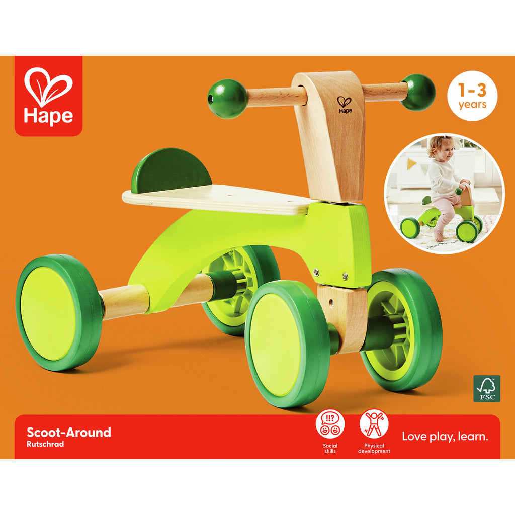 Hape Porteur Bébé Bois Vert en Bois - Hape - pour bébé Maroc -www.babyboss.ma