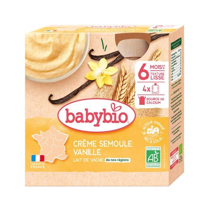 Babybio Crème Semoule Vanille