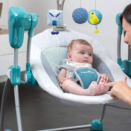 Balancelle Swoon Bubble Petrole Babymoov - Babymoov - Balancelles pour bébé Maroc -www.babyboss.ma