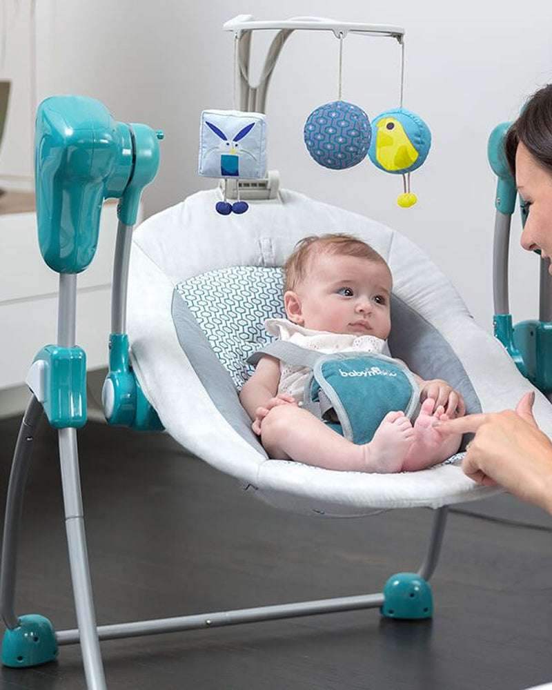 Balancelle Swoon Bubble Petrole Babymoov - Babymoov - Balancelles pour bébé Maroc -www.babyboss.ma