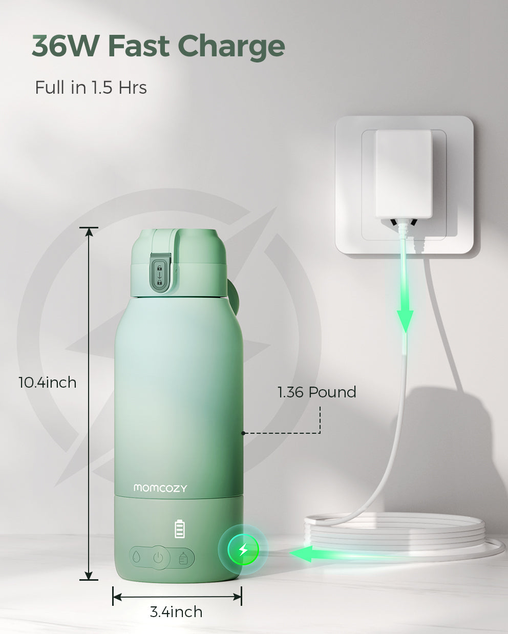Chauffe-Biberon Nomade Momcozy 500ml - Idéal Voyage
