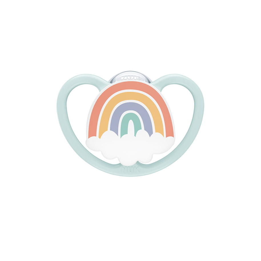 Sucette Space Avec Boîte  NUK 0-6m - Arc en ciel