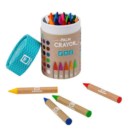 Eurekakids Crayons Pastels - 24 Pièces 3A+ - Eurekakids - Crayons Couleurs pour bébé Maroc -www.babyboss.ma