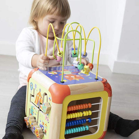 Eurekakids - Cube Géant En Bois Circus 18M+ - Eurekakids - Cubes d'Activités pour bébé Maroc -www.babyboss.ma
