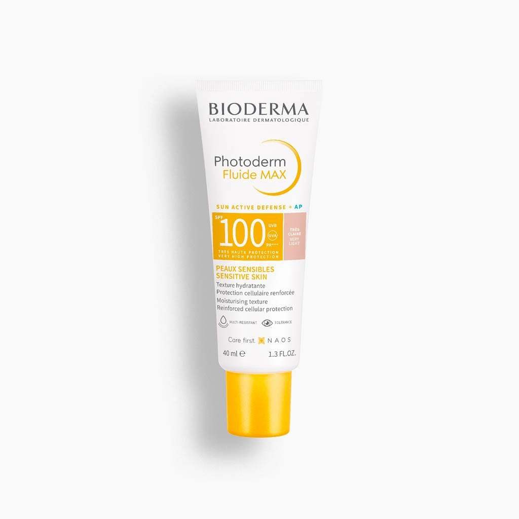 Pack Bioderma Photoderm MAX Fluide SPF100 Teinte Très Claire 40ml + Sensibio H2O 100ml OFFERT - Bioderma Photoderm - Protection solaire pour bébé Maroc -www.babyboss.ma