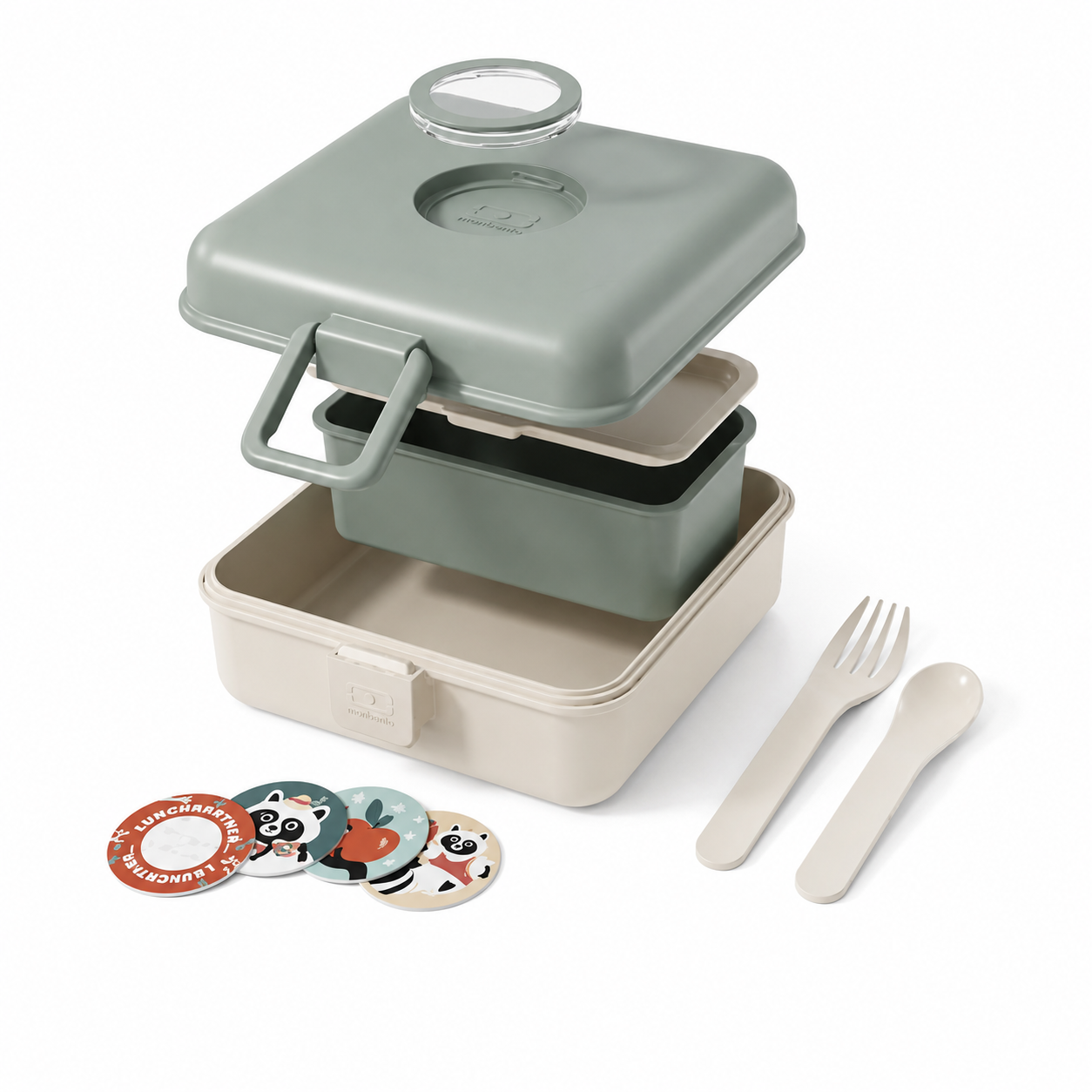 Monbento Lunch Box pour Enfant Sans BPA - Vert
