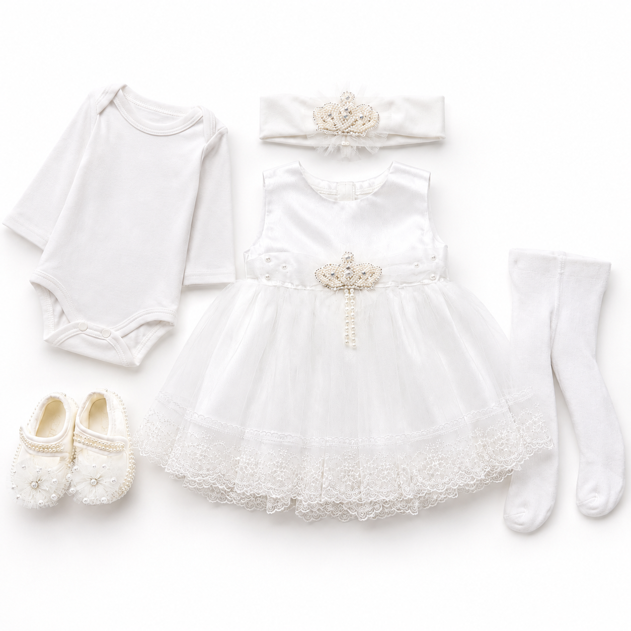 Robe Cérémonie Bébé 5 Pièces