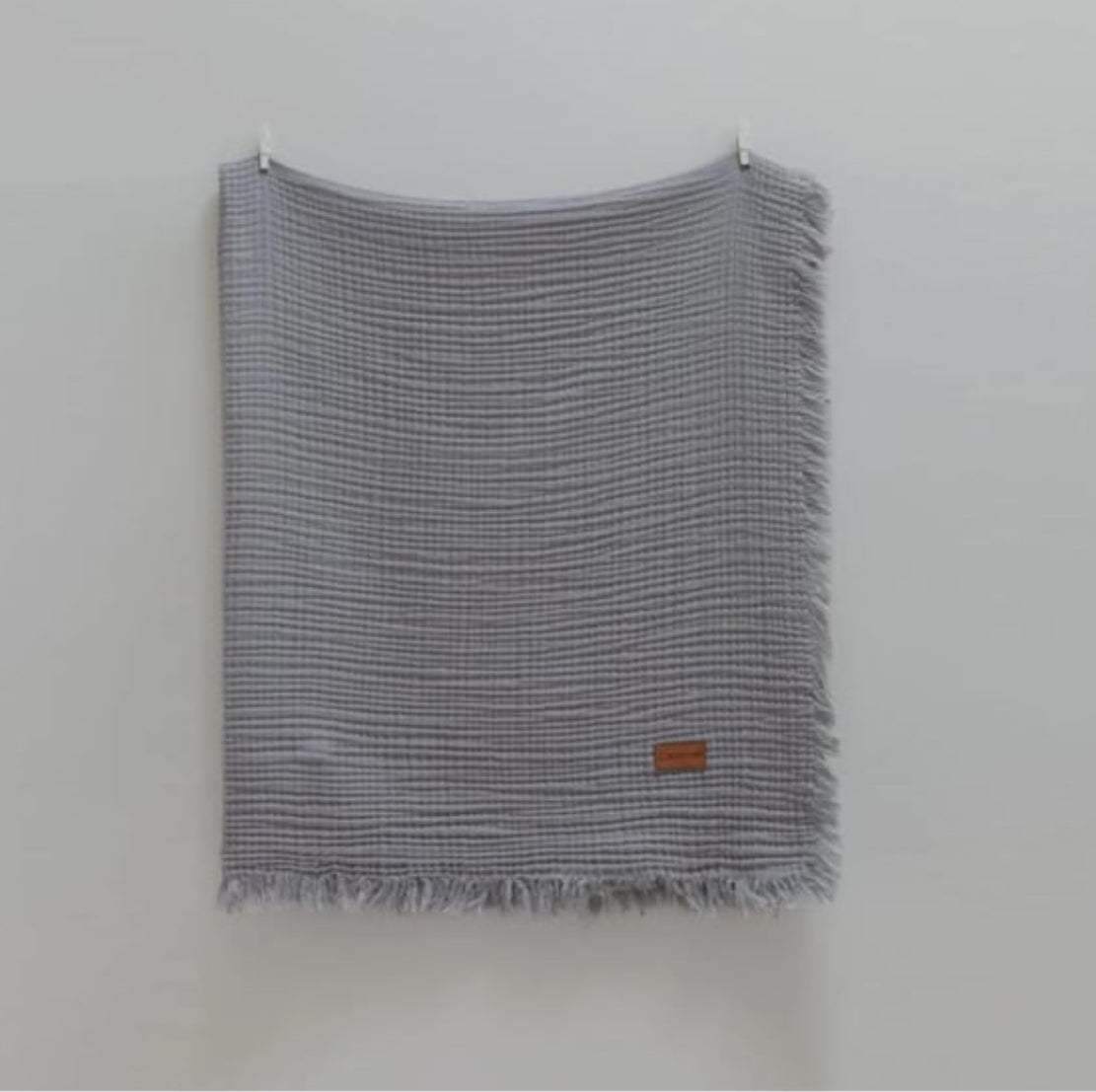 Couverture en mousseline, couleur grise, 100x120 cm