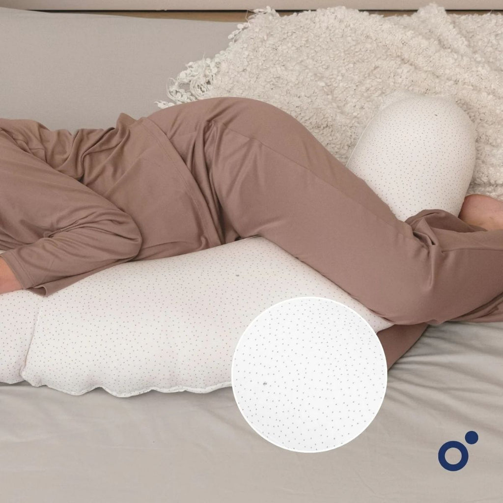 Coussin d'allaitement et maternité BUDDY Doomoo - Silver Dots