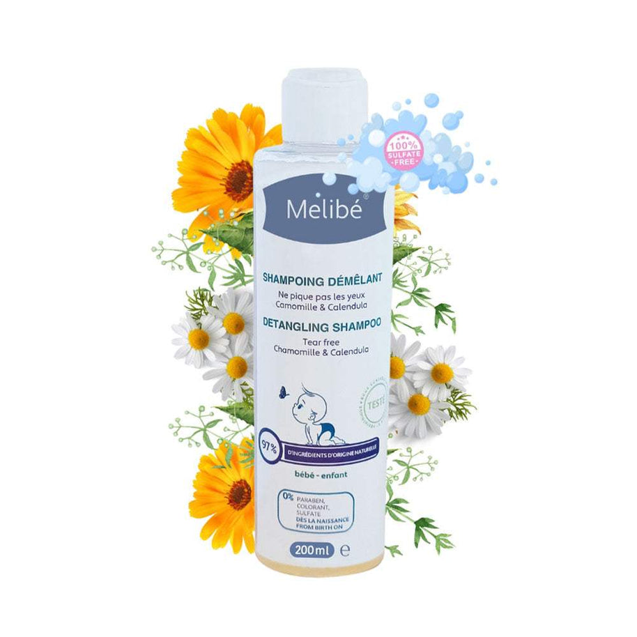 Melibé Shampoing Démêlant - 200ml - Melibé - Shampoing pour bébé Maroc -www.babyboss.ma