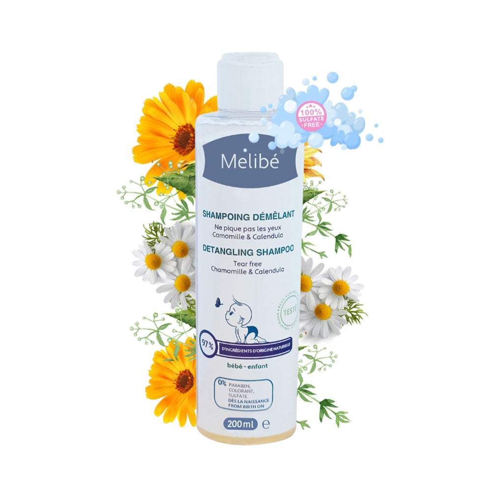 Melibé Shampoing Démêlant - 200ml - Melibé - Shampoing pour bébé Maroc -www.babyboss.ma