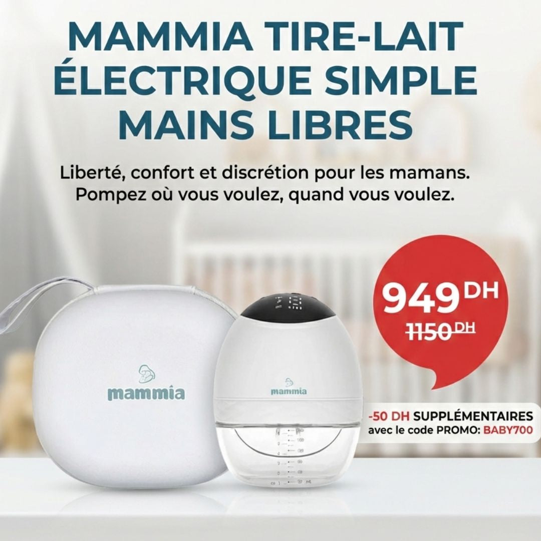 Mammia Tire-lait Électrique Simple Mains Libres - Mammia - Tire-Lait Electriques pour bébé Maroc -www.babyboss.ma