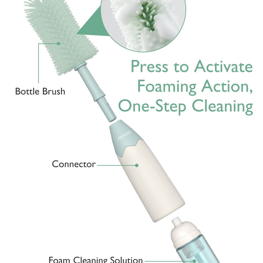 Kit de brosse à biberon Momcozy Innovative Push-Press Design