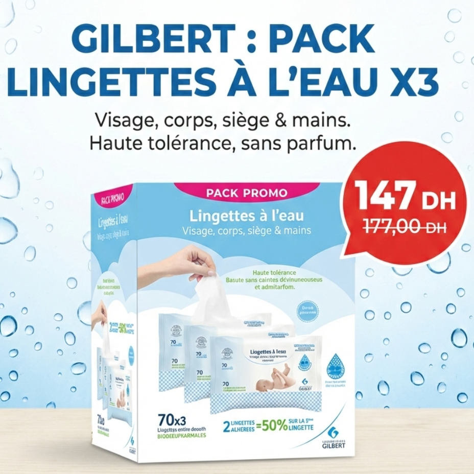 PACK GILBERT X3 TOALLITAS AGUA