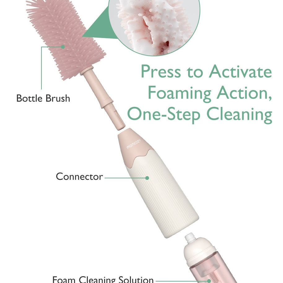 Kit de brosse à biberon Momcozy Innovative Push-Press Design