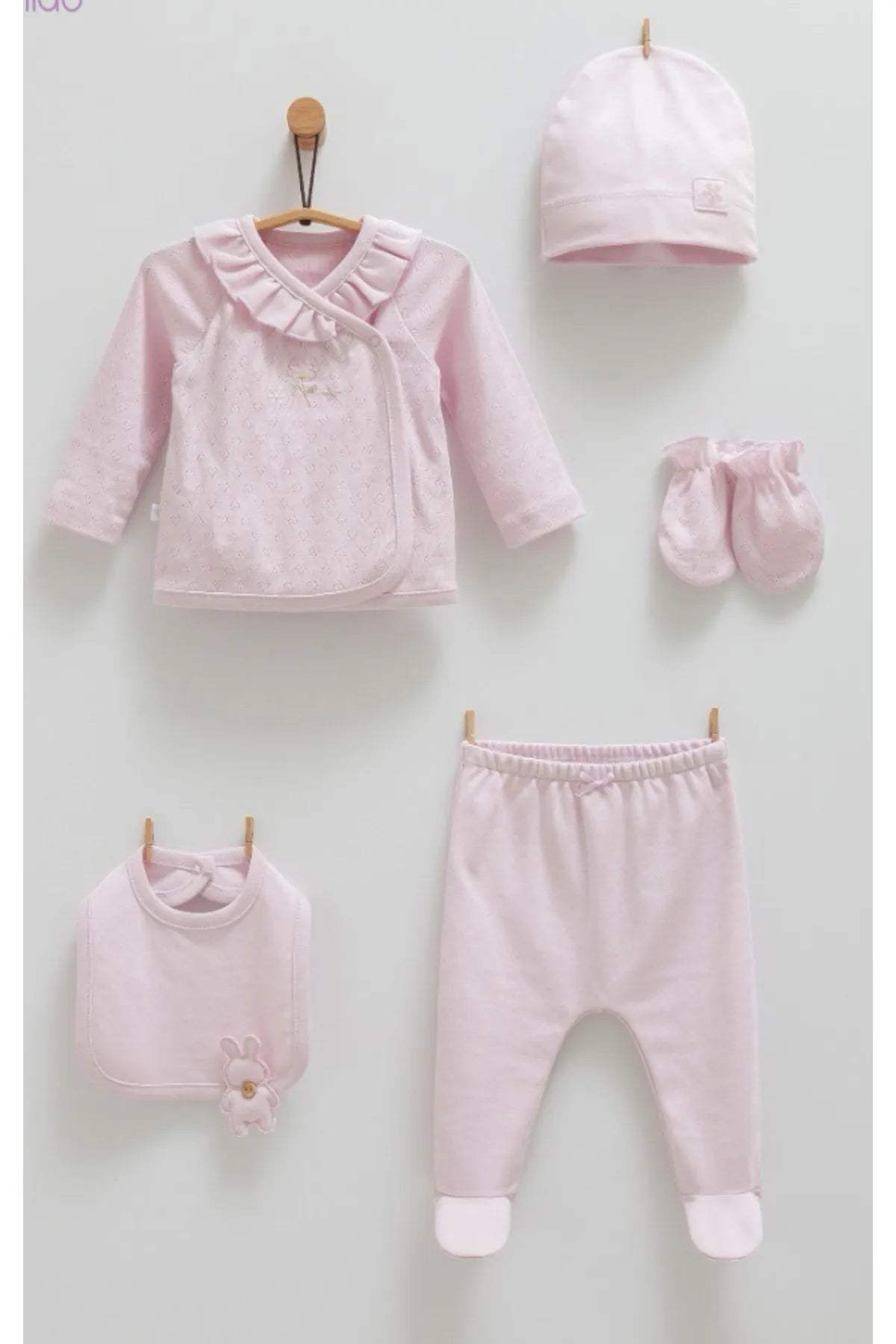 Pack 5 Pieces lila - Caramell - Pack naissance pour bébé Maroc -www.babyboss.ma