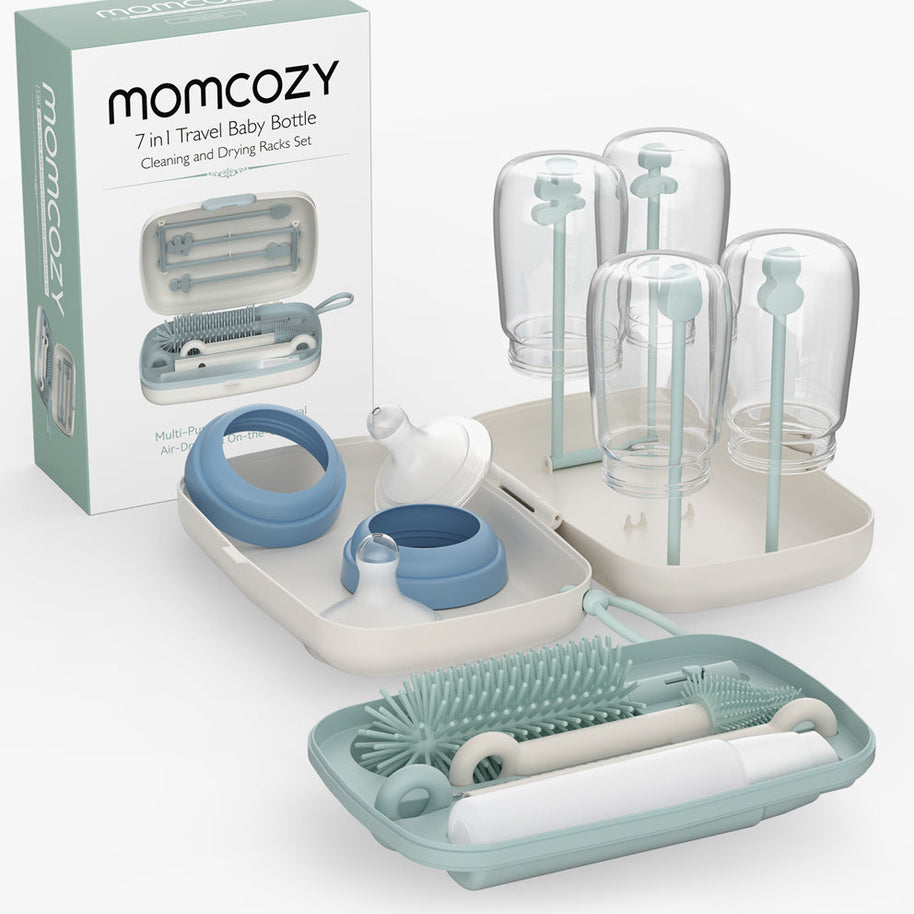 Kit de brosse à biberon Momcozy Innovative Push-Press Design