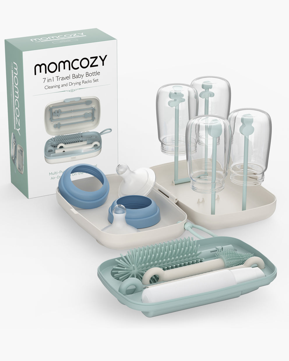 Kit de brosse à biberon Momcozy Innovative Push-Press Design
