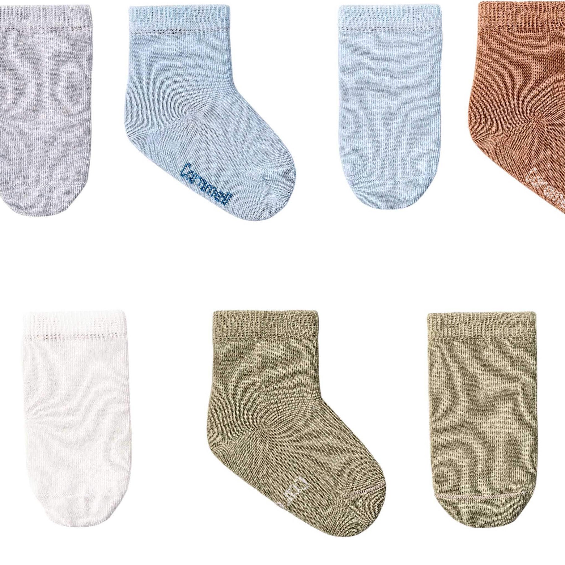 Chaussettes bebe 5 paires - Caramell - caramell - Chaussettes pour bébé Maroc -www.babyboss.ma
