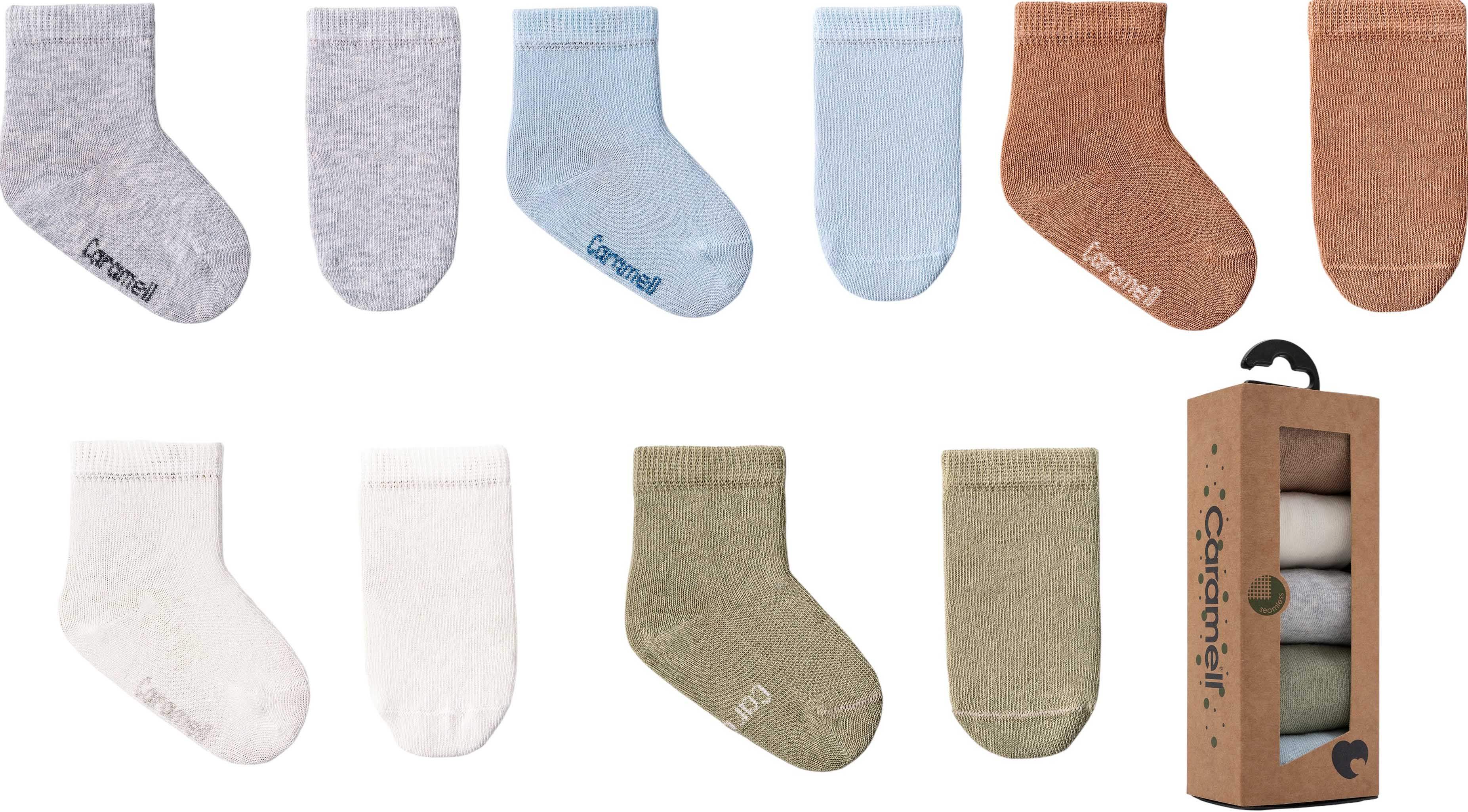 Chaussettes bebe 5 paires - Caramell - Caramell - Chaussettes pour bébé Maroc -www.babyboss.ma