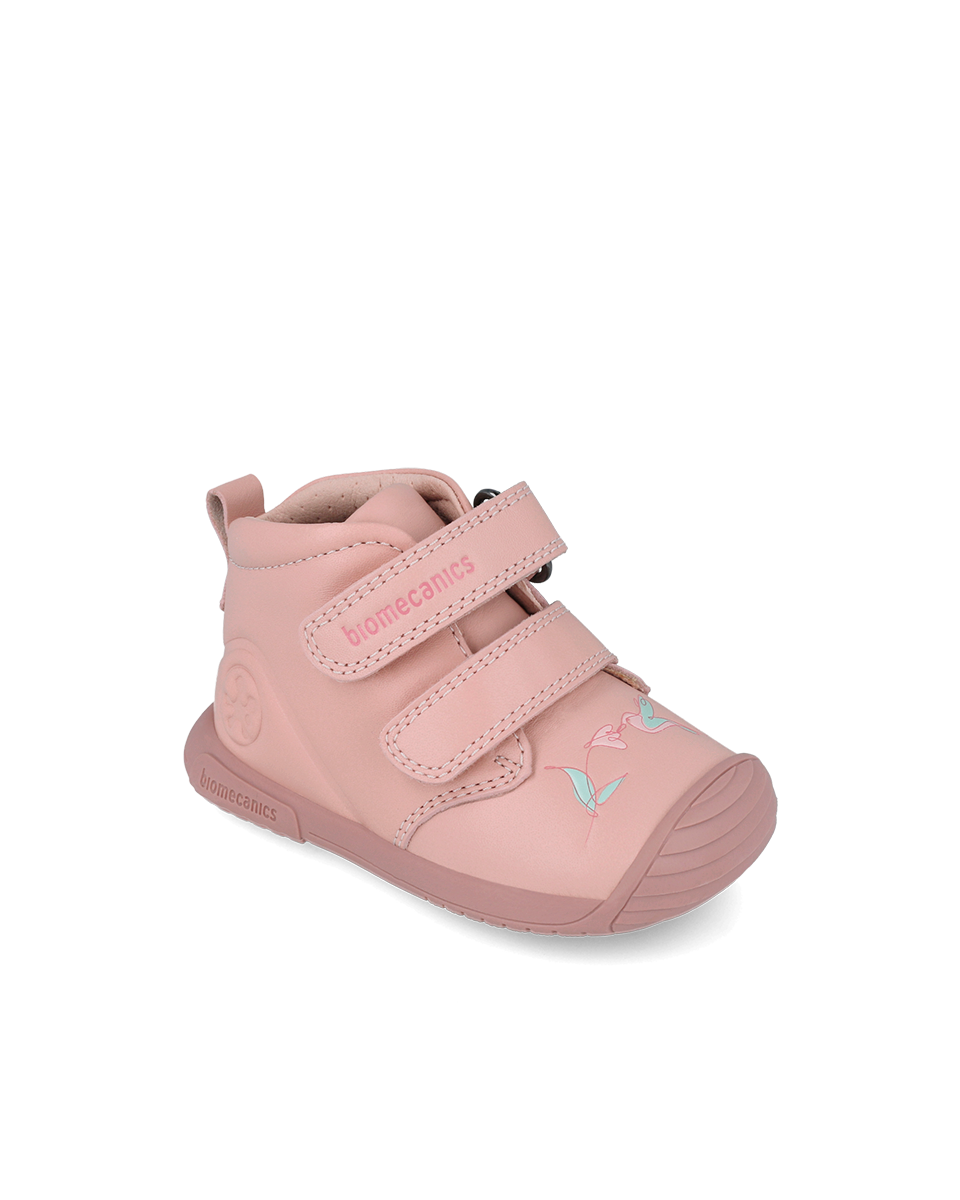 Biogateo Booties Birdie Pink - Biomecanics Maroc - Chaussures premier pas et enfants pour bébé Maroc -www.babyboss.ma