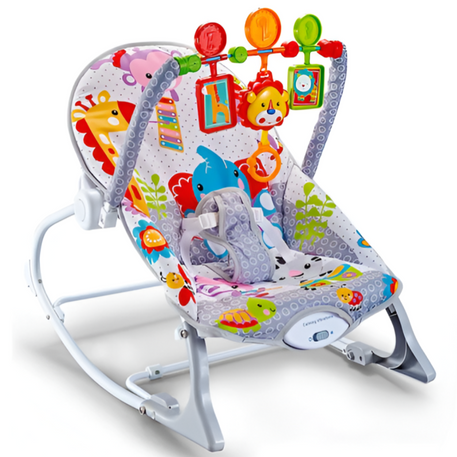 BabyBouncer 2 in 1: كرسي استرخاء متطور ومهدئ موسيقي للأطفال