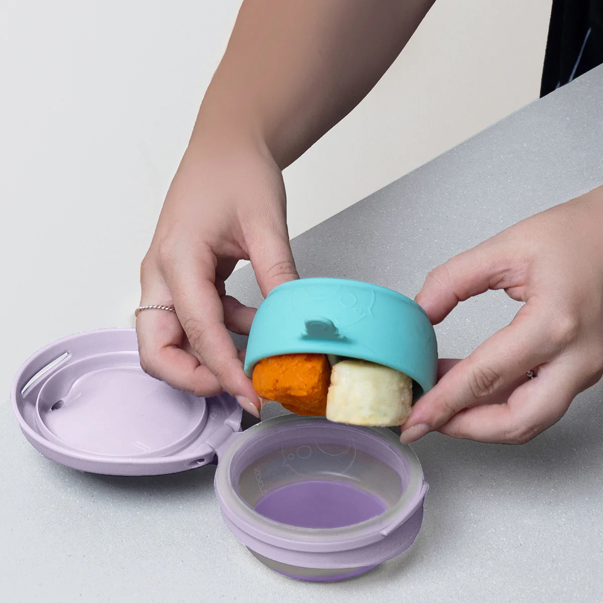 Lot de 3 Boîtes de Conservation b.box Fill + Freeze - b.box - Food storage pour bébé Maroc -www.babyboss.ma