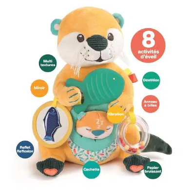 Ludi Maman Loutre – Peluche d’Activités Multicolore - Ludi - pour bébé Maroc -www.babyboss.ma