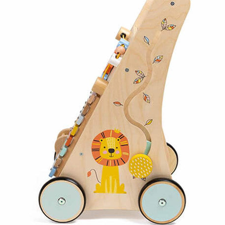 Eurekakids - Trotteur en Bois Jungle 12M+ - Eurekakids - Trotteurs Pousseurs pour bébé Maroc -www.babyboss.ma