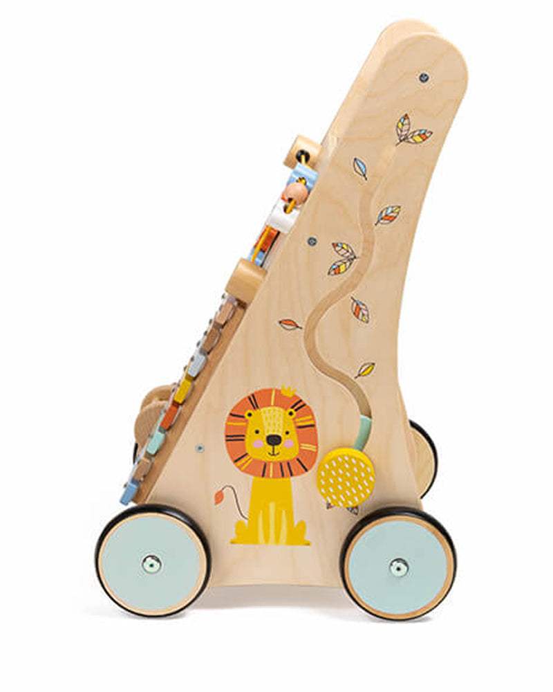 Eurekakids - Trotteur en Bois Jungle 12M+ - Eurekakids - Trotteurs Pousseurs pour bébé Maroc -www.babyboss.ma