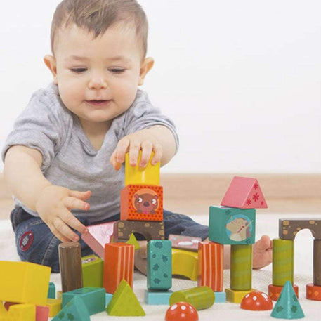 Eurekakids - Blocs de Bois 18M+ - Eurekakids - Jouets à empiler pour bébé Maroc -www.babyboss.ma