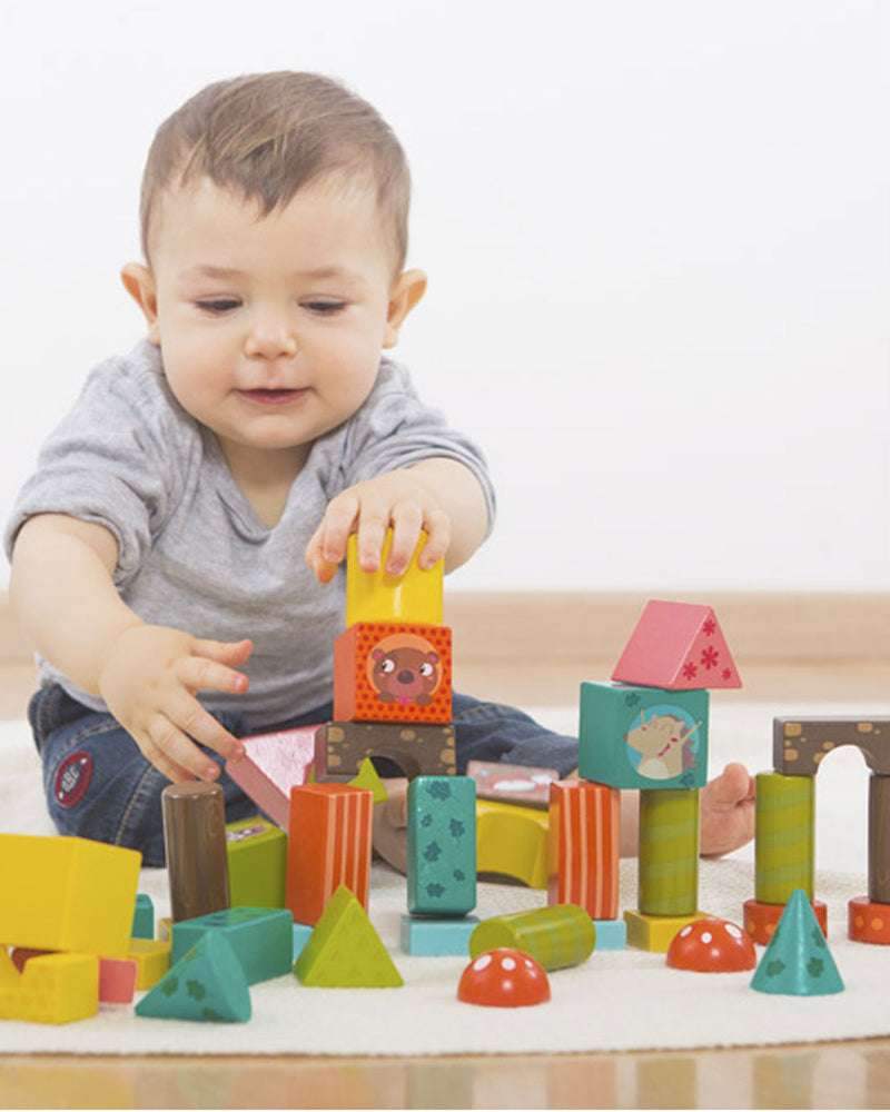 Eurekakids - Blocs de Bois 18M+ - Eurekakids - Jouets à empiler pour bébé Maroc -www.babyboss.ma