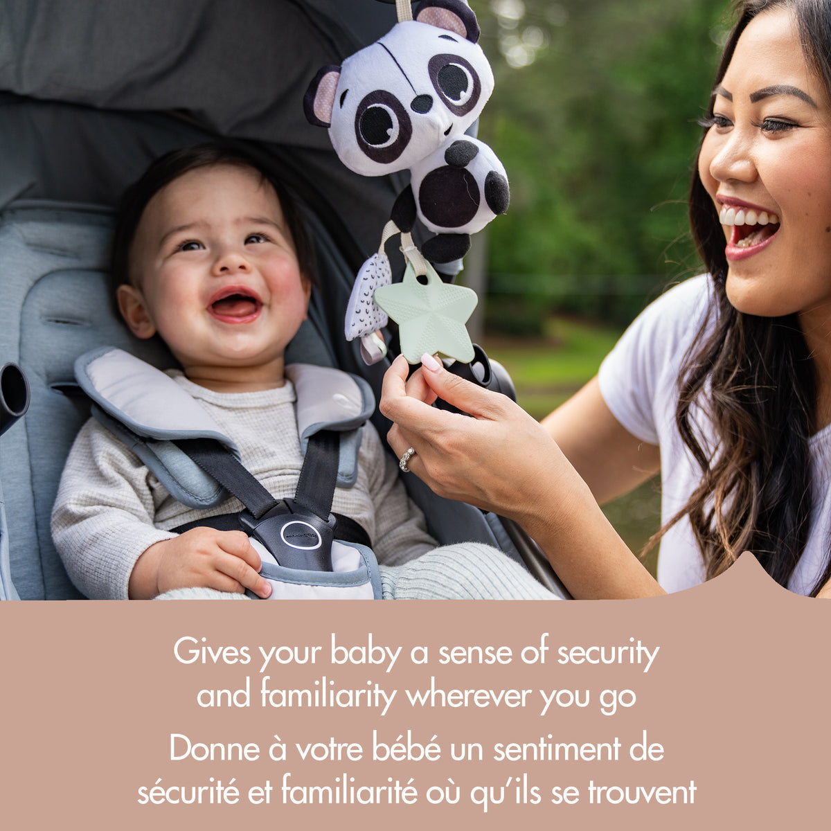 Hochet panda décoratif noir et blanc Tiny Love