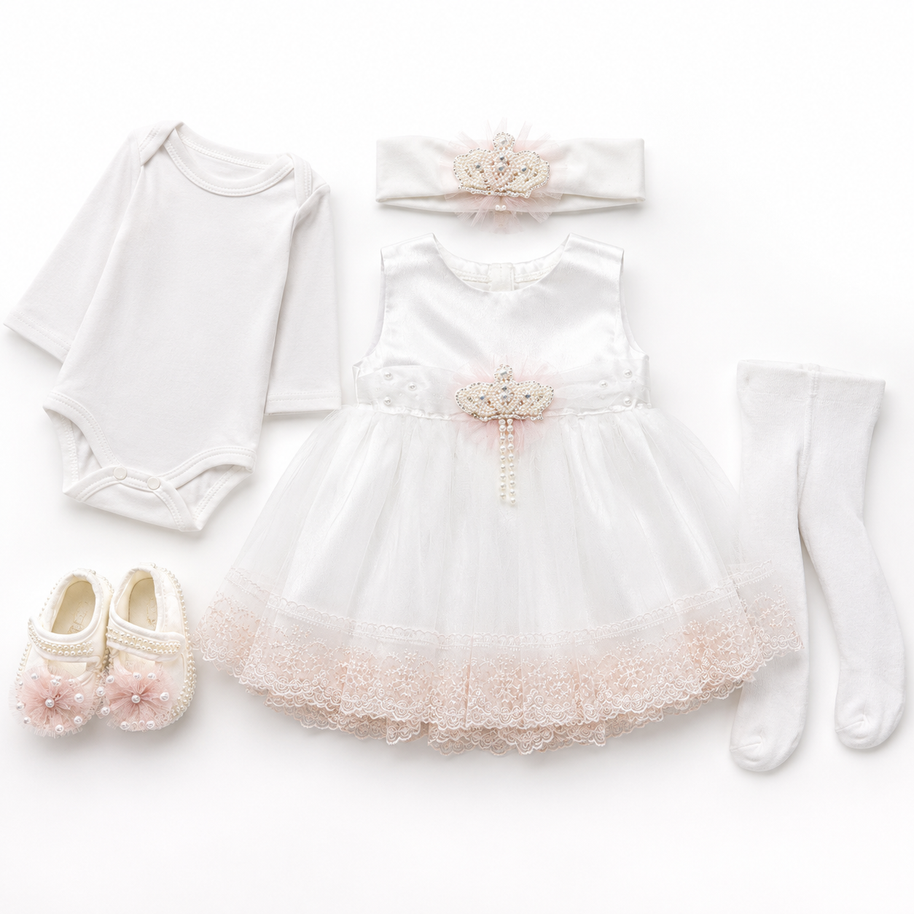 Robe Cérémonie Bébé 5 Pièces