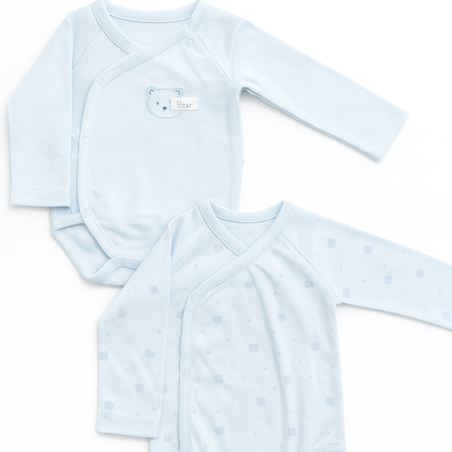 Lot de 2 bodies– Bleu