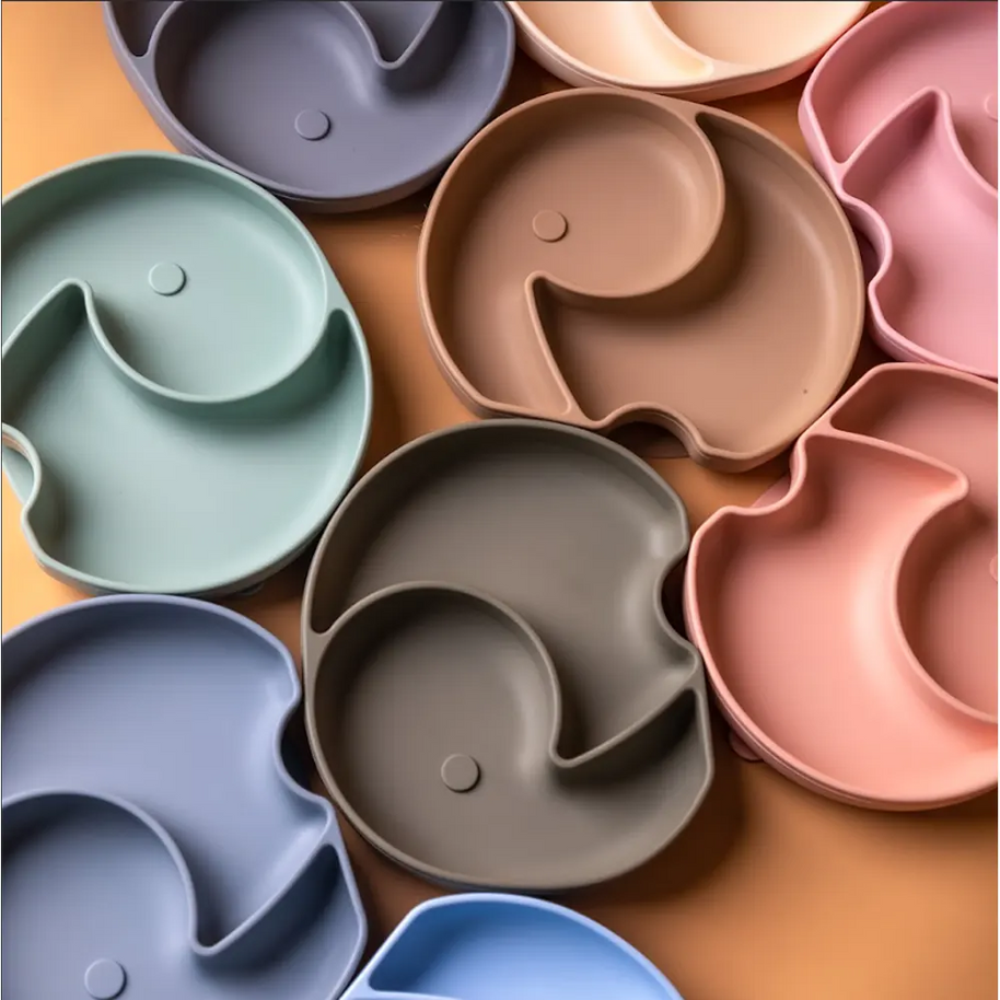 Assiette en Silicone Compartimentée avec ventouse Yummy