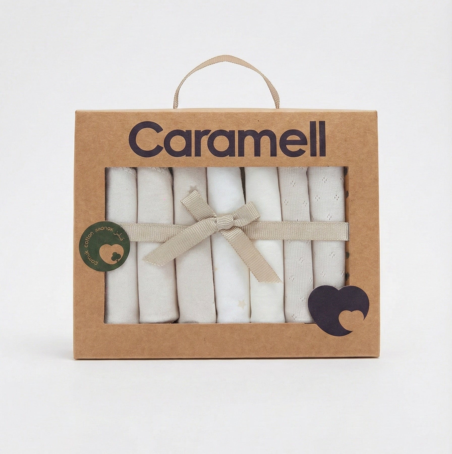 Lot de 7 mouchoirs pour bébé - vert Caramell