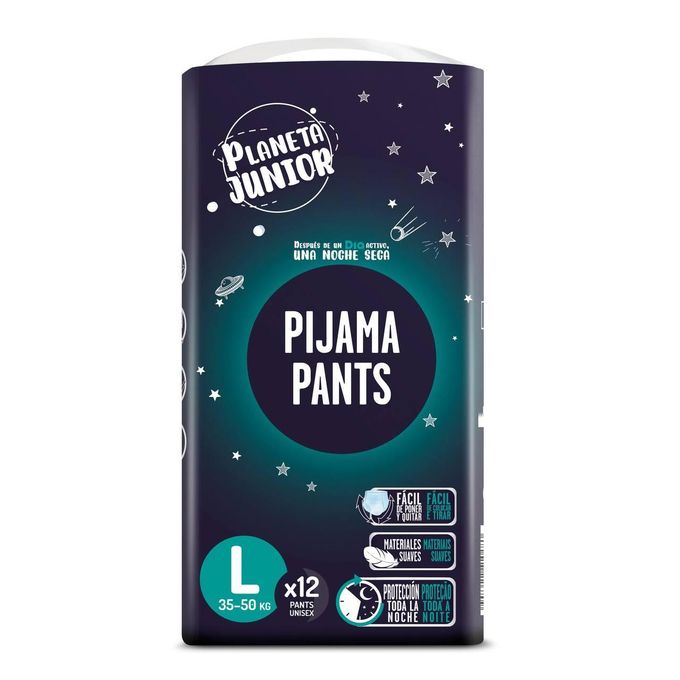 Les couches de nuit PLANETA JUNIOR taille L (35–50 kg) 12p